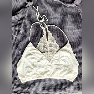 FREE PEOPLE Lace Back Adjustable strap Crop Tank